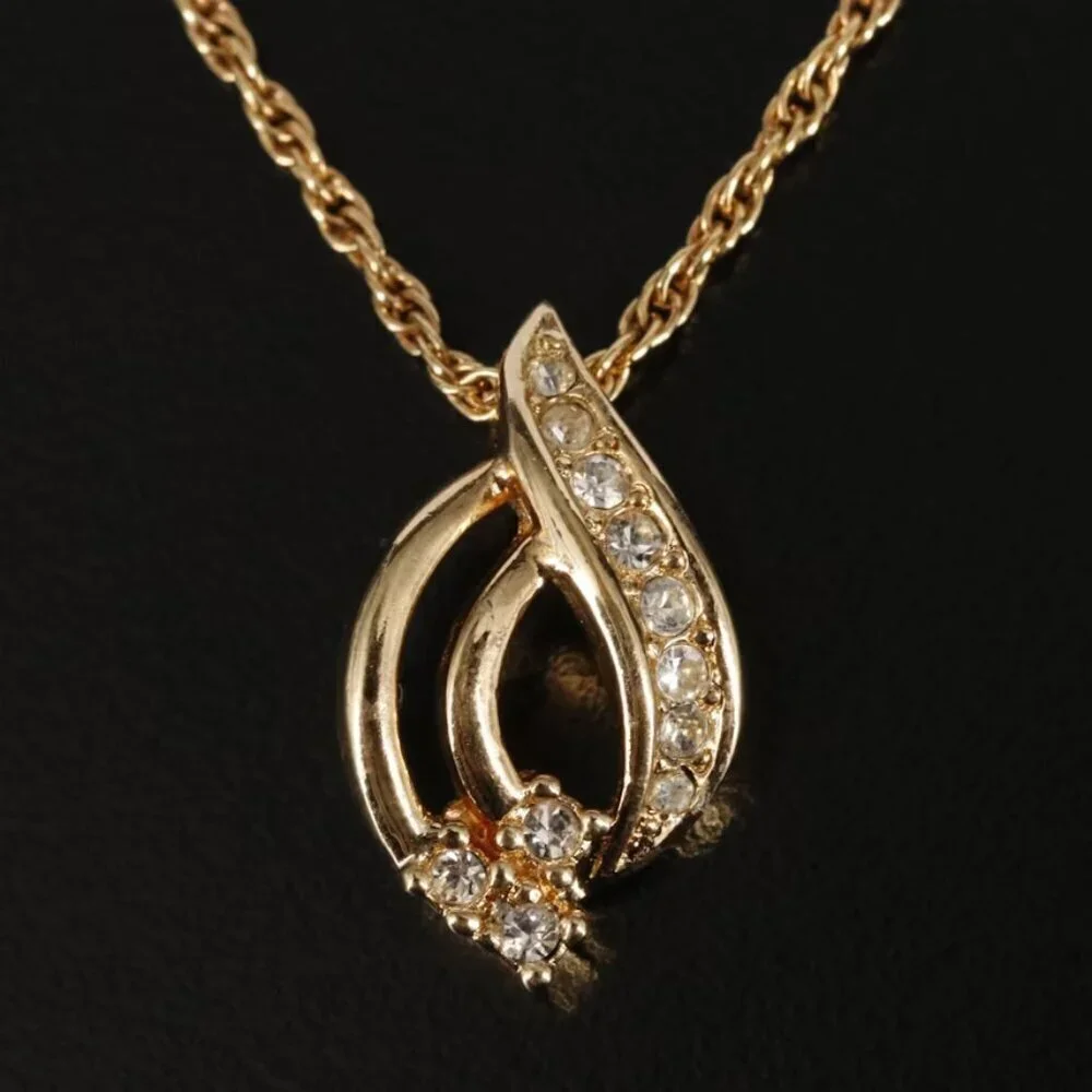 Christian Dior Rhinestone Pendant Necklace-1962-1970 ERA